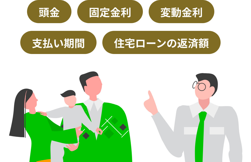頭金　固定金利　変動金利　支払い期間　住宅ローンの返済額